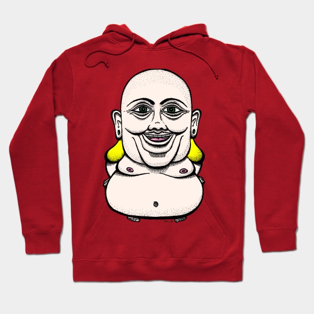 Happy Buddha - Colour Hoodie by The Soul Creative